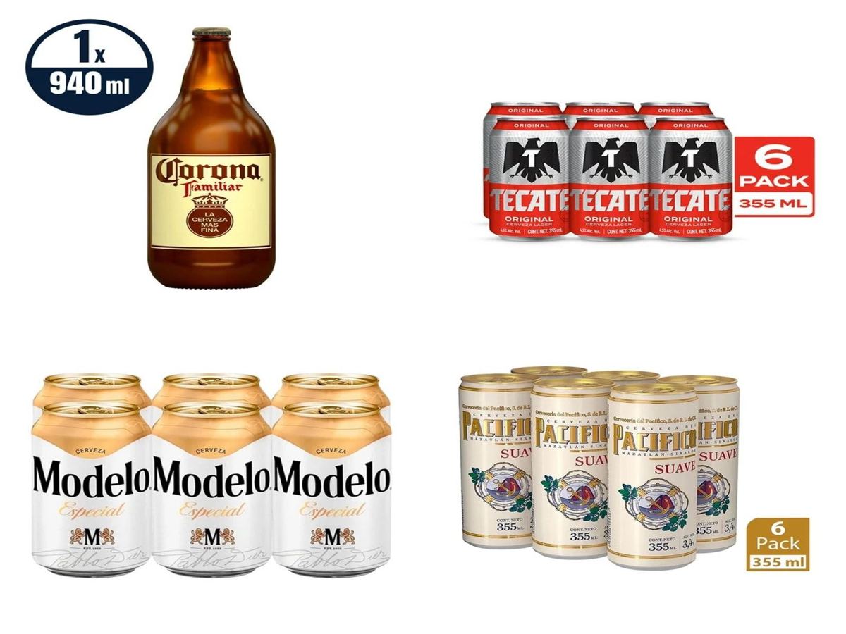 Caguama Corona, Tecate, Modelo Especial y Pacífico Suave — Servicentro El Rosco